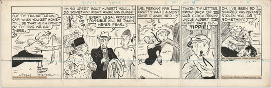 Cap Stubbs and Tippie Original Ink Daily Comic Strip Art Signed and Drawn by Edwina Dumm 1946 8-502