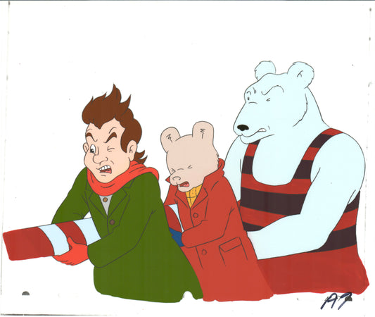 RUPERT Bear Original Production Animation Cel Nelvana Tourtel 1990s B549