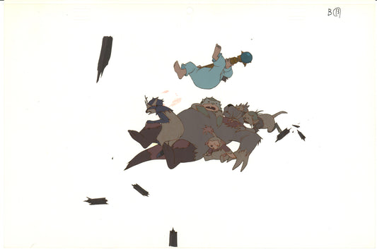 Little Nemo Adventures Slumberland Animation Cel with stuck Drawing 1989 McCay H567