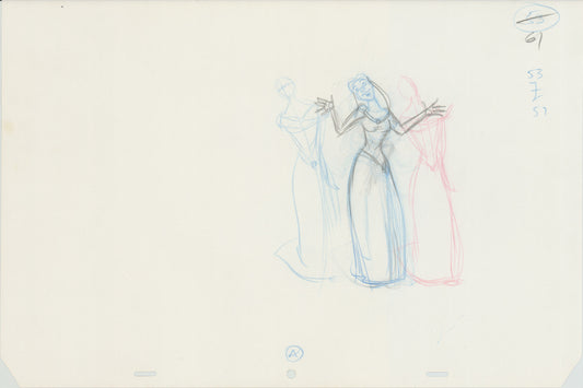 Swan Princess Original Production Animation Cel Drawing 1994 Richard Rich A626