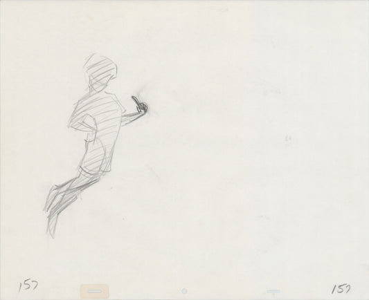 Hook Steven Spielberg and Amblin Production Animation Cel Drawing of Peter Pan's Shadow 1991 8-642