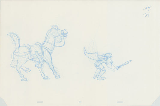 Swan Princess Original Production Animation Cel Drawing 1994 Richard Rich A648