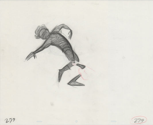 Hook Steven Spielberg and Amblin Production Animation Cel Drawing of Peter Pan's Shadow 1991 8-657