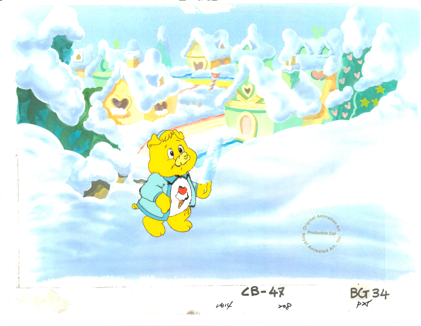 Care Bears Treat Heart Pig Production Animation Art Cel Nelvana 1983-1987 667