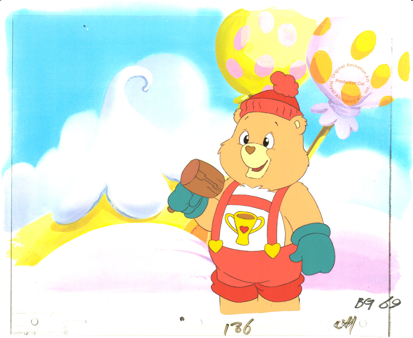 Care Bears Champ Bear Production Animation Art Cel Nelvana 1983-1987 669