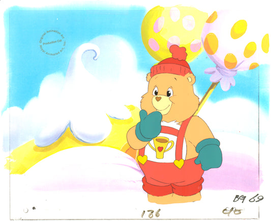 Care Bears Champ Bear Production Animation Art Cel Nelvana 1983-1987 670