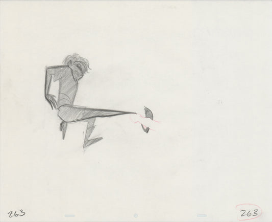 Hook Steven Spielberg and Amblin Production Animation Cel Drawing of Peter Pan's Shadow 1991 8-671