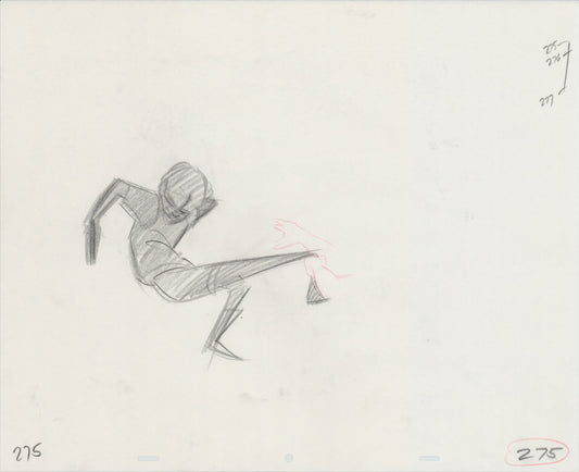 Hook Steven Spielberg and Amblin Production Animation Cel Drawing of Peter Pan's Shadow 1991 8-676