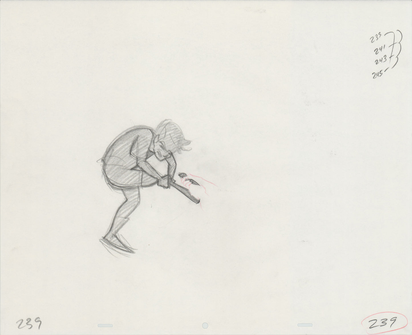 Hook Steven Spielberg and Amblin Production Animation Cel Drawing of Peter Pan's Shadow 1991 8-680