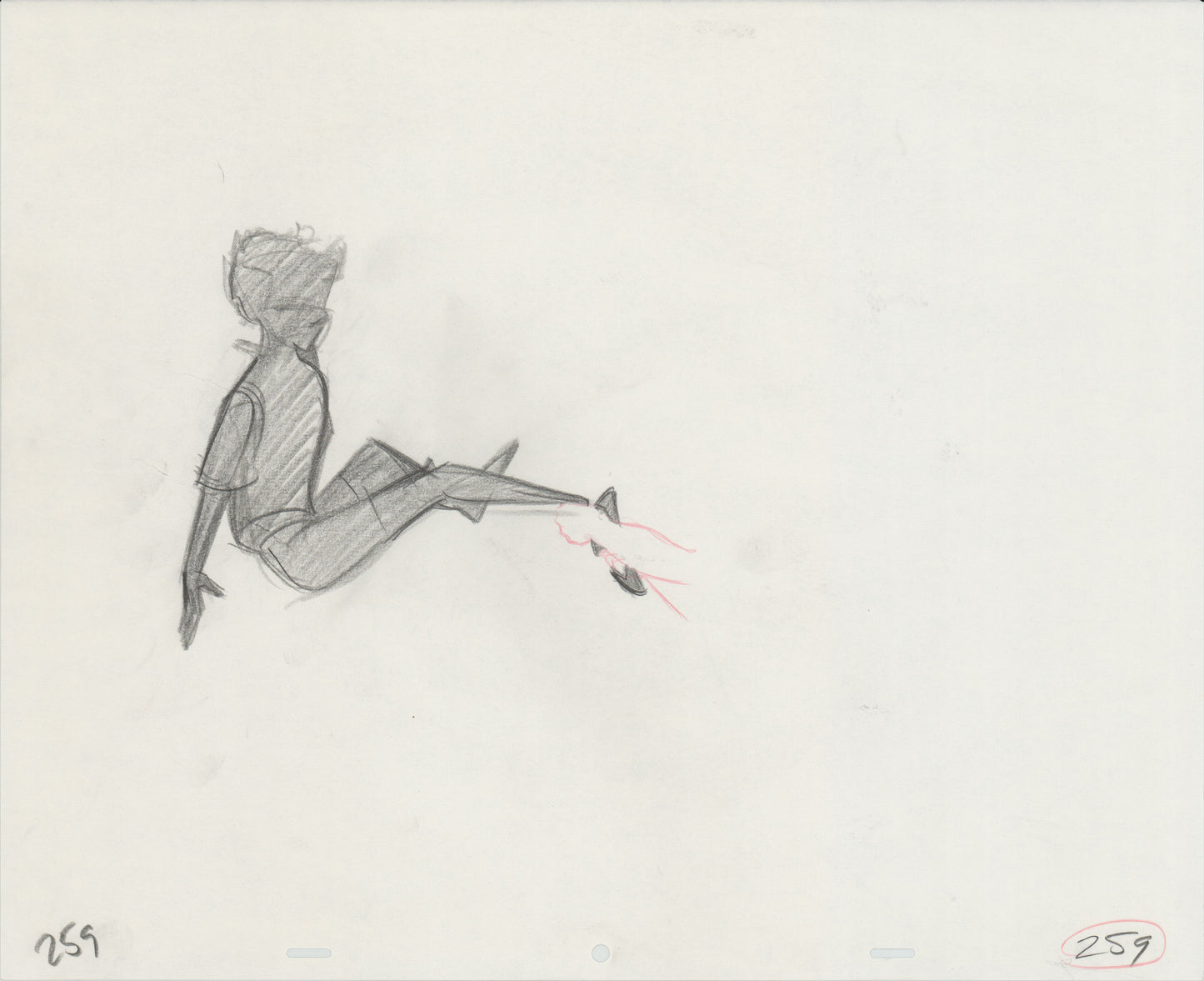 Hook Steven Spielberg and Amblin Production Animation Cel Drawing of Peter Pan's Shadow 1991 8-689