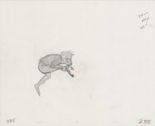 Hook Steven Spielberg and Amblin Production Animation Cel Drawing of Peter Pan's Shadow 1991 8-694