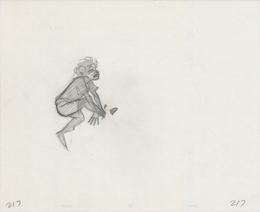 Hook Steven Spielberg and Amblin Production Animation Cel Drawing of Peter Pan's Shadow 1991 8-696