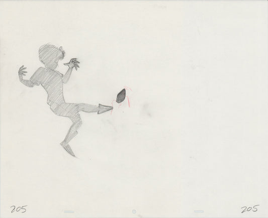 Hook Steven Spielberg and Amblin Production Animation Cel Drawing of Peter Pan's Shadow 1991 8-697