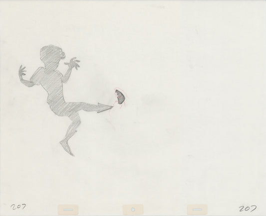 Hook Steven Spielberg and Amblin Production Animation Cel Drawing of Peter Pan's Shadow 1991 8-698