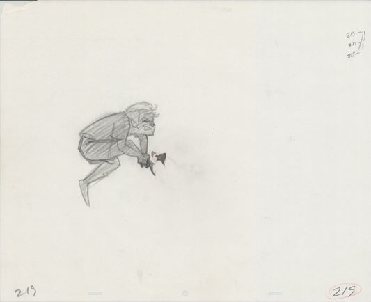 Hook Steven Spielberg and Amblin Production Animation Cel Drawing of Peter Pan's Shadow 1991 8-702