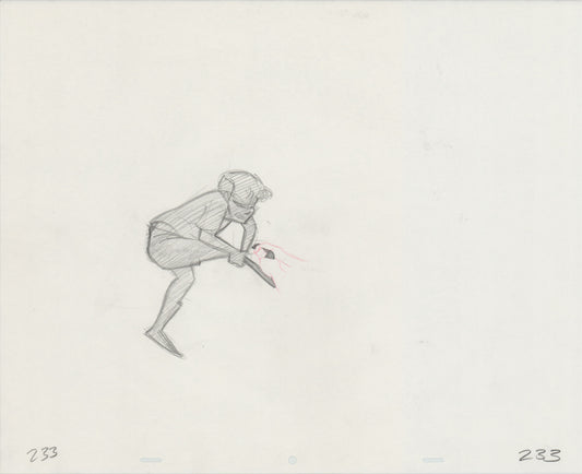 Hook Steven Spielberg and Amblin Production Animation Cel Drawing of Peter Pan's Shadow 1991 8-708