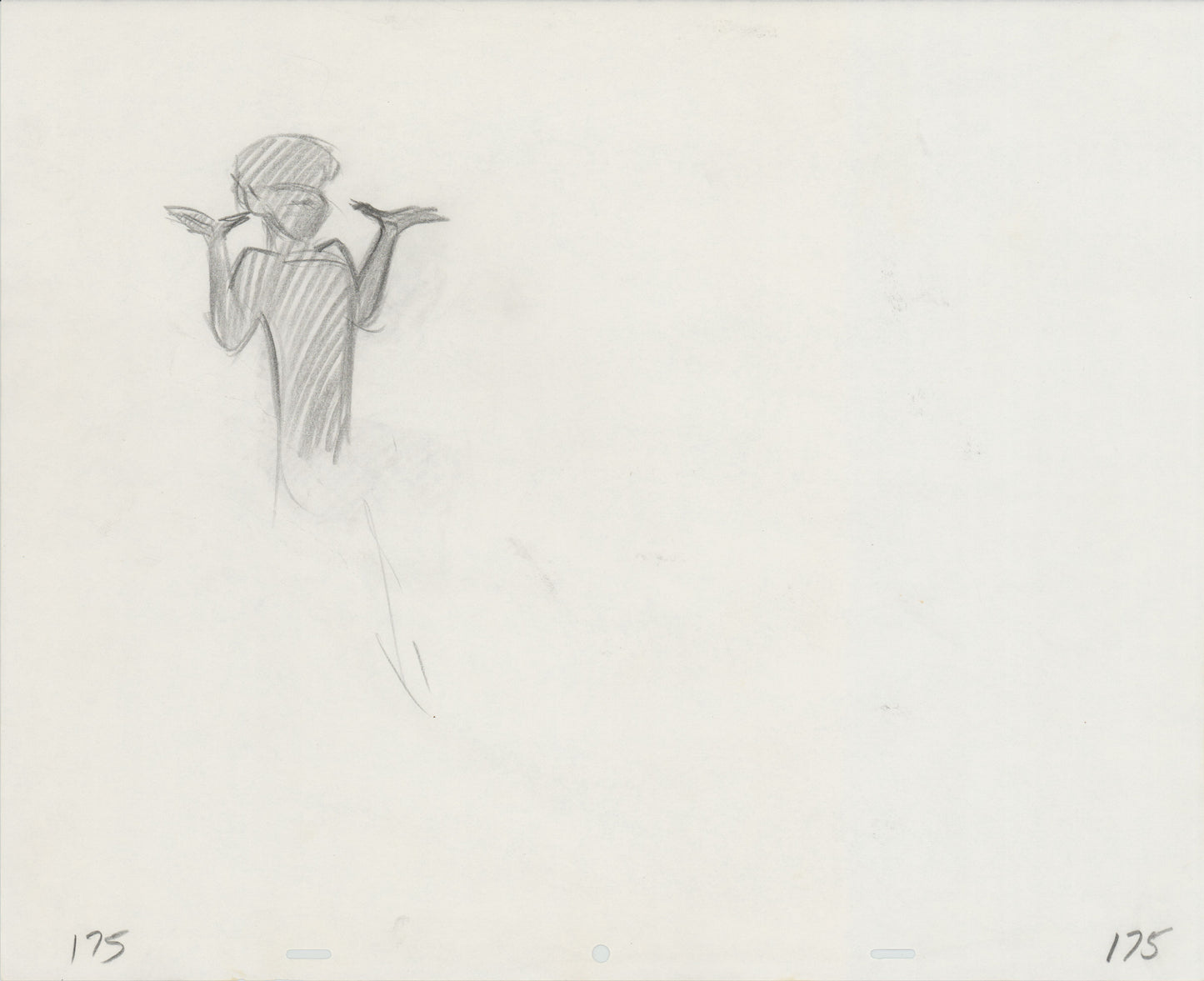 Hook Steven Spielberg and Amblin Production Animation Cel Drawing of Peter Pan's Shadow 1991 8-719