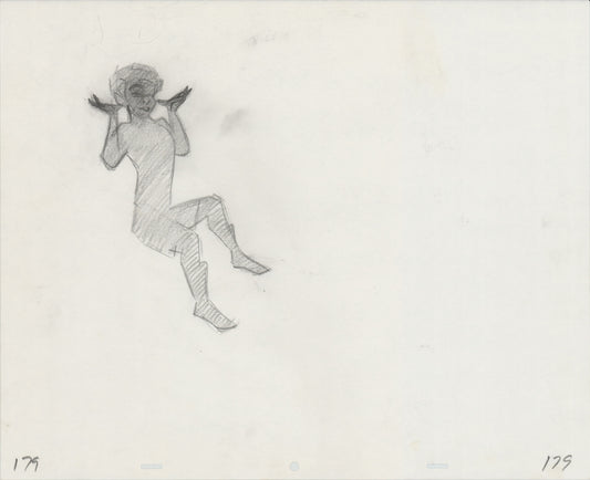 Hook Steven Spielberg and Amblin Production Animation Cel Drawing of Peter Pan's Shadow 1991 8-724