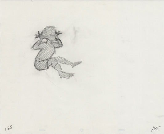 Hook Steven Spielberg and Amblin Production Animation Cel Drawing of Peter Pan's Shadow 1991 8-725