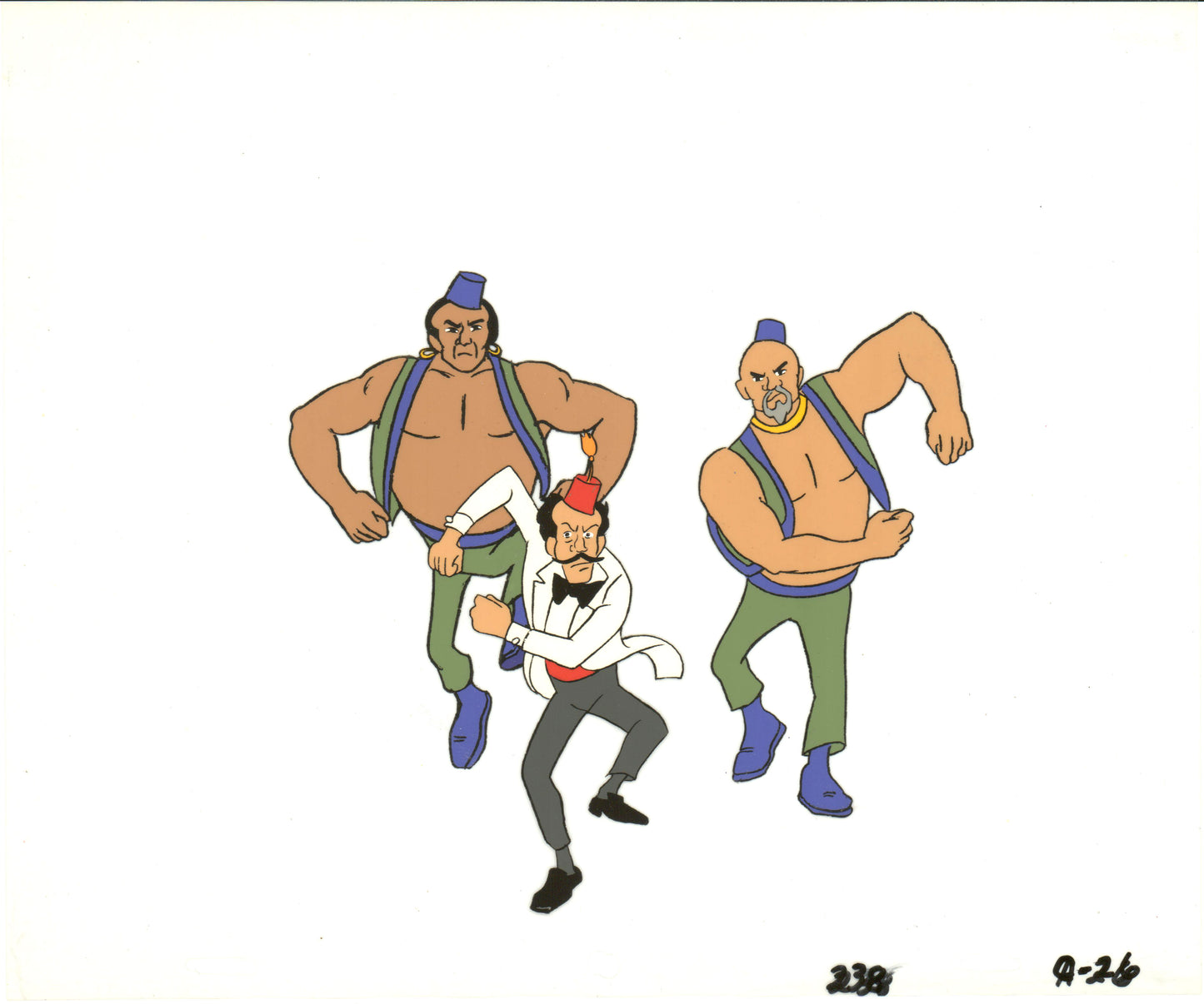 SCOOBY DOO Bad Guys Animation Production Cel from Hanna Barbera 1985 33 Actually used to make an episode!