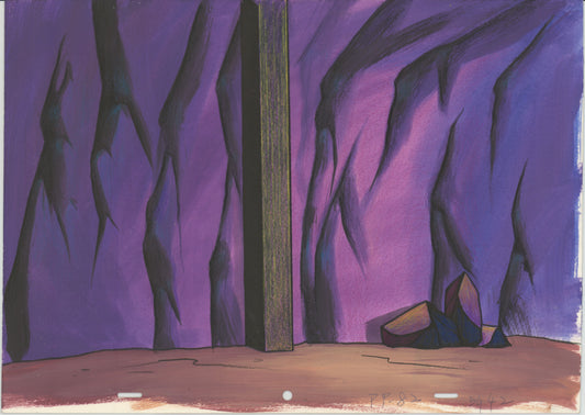 The Pink Panther Hand-Painted and Screen-Used Original Production Animation Background Friz Freleng 1980s or 1990s 8-853