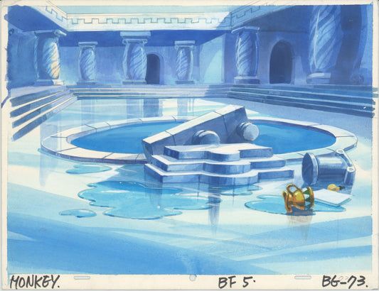 Back to the Future BTTF Hand-Painted and Screen-Used Original Production Animation Background Universal 1991-92 8-856