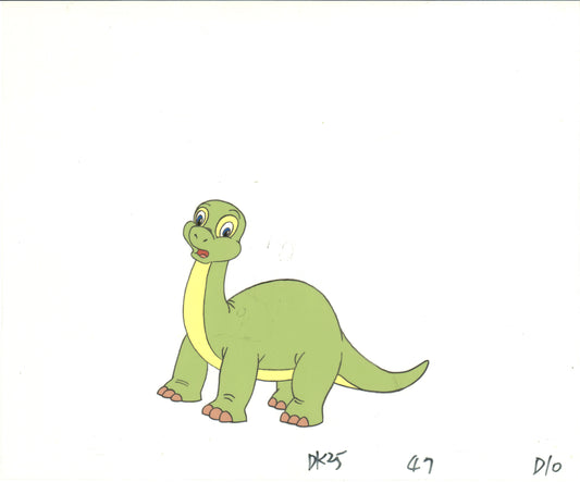 Dink the Little Dinosaur Production Animation Cel and Drawing from Ruby Spears 1989-91 D906