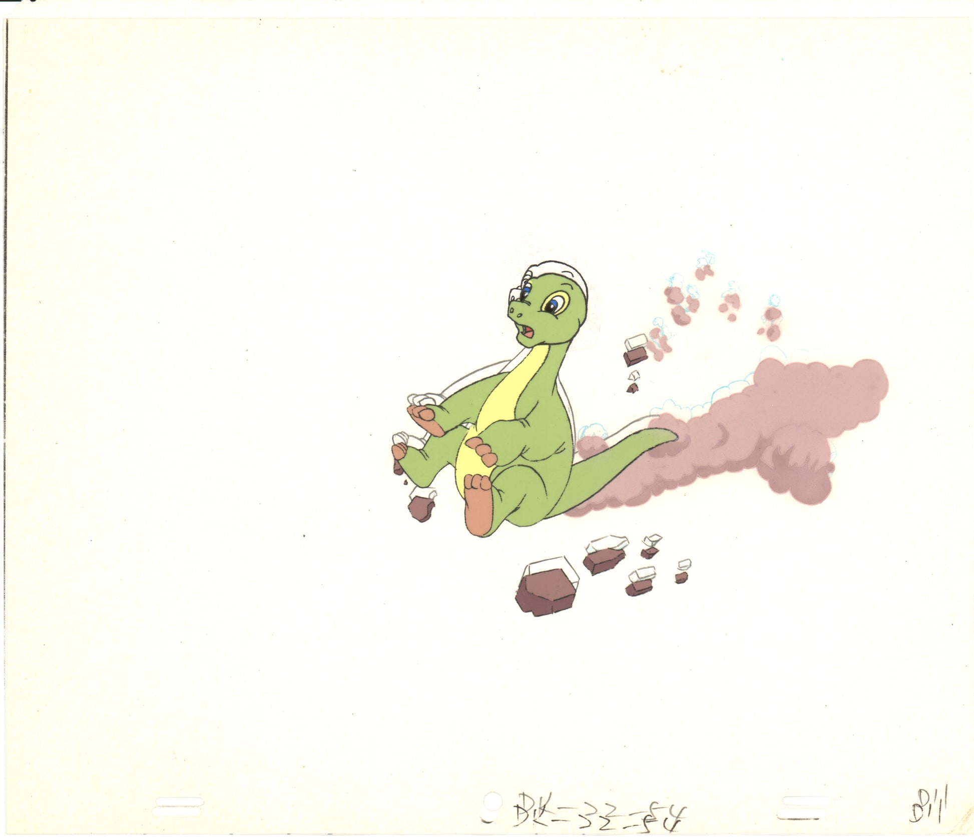 2 LOT Of Dink The Little Dinosaur Production Animation Cels And Drawin 2-lot-of-dink-the-little-dinosaur-production-animation-cels-and-drawin
