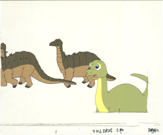 Dink the Little Dinosaur Production Animation Cel and Drawing from Ruby Spears 1989-91 D913