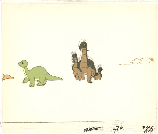 2 LOT of Dink the Little Dinosaur Production Animation Cels and Drawing (stuck) from Ruby Spears 1989-91 C920-21