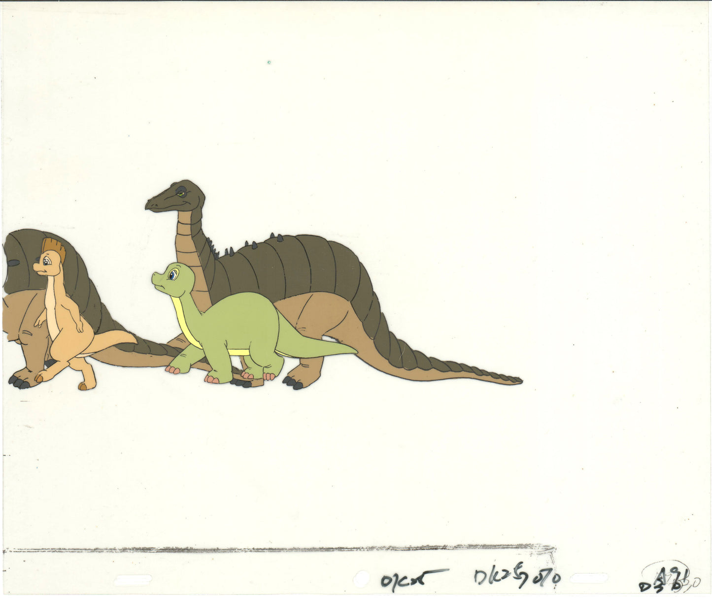 Dink the Little Dinosaur Production Animation Cel and Drawing from Ruby Spears 1989-91 D931