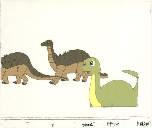 Dink the Little Dinosaur Production Animation Cel and Drawing from Ruby Spears 1989-91 D934