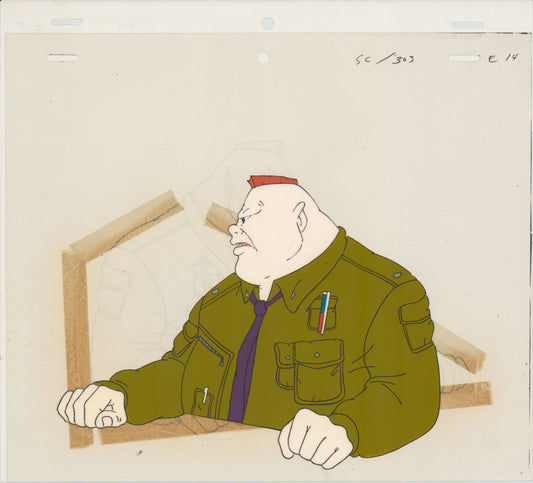 Captain Planet Planeteers Production Animation Cel and Stuck Drawing Hanna Barbera 1990-95 D1009