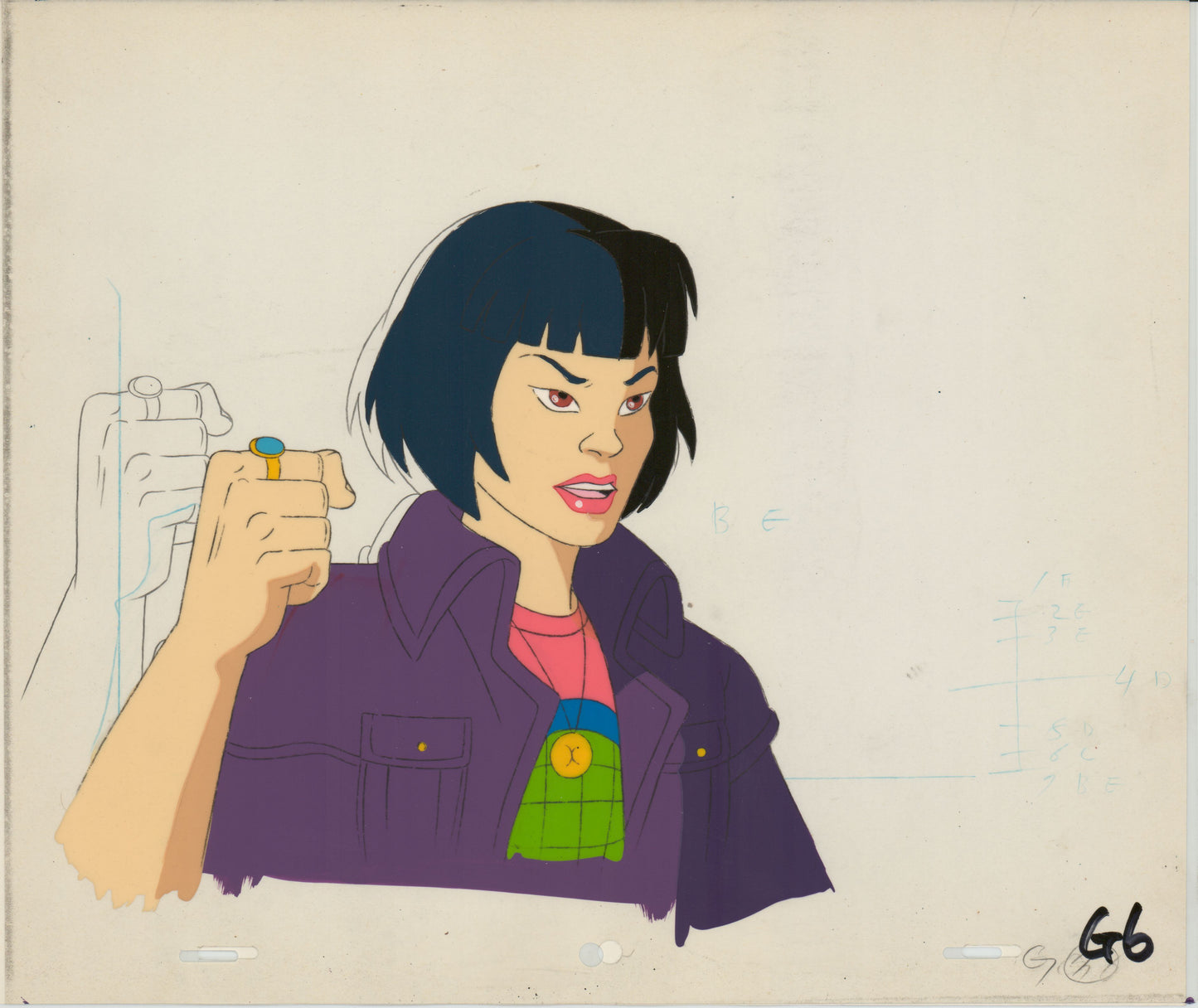 Captain Planet Planeteers Production Animation Cel and Stuck Drawing Hanna Barbera 1990-95 E1033