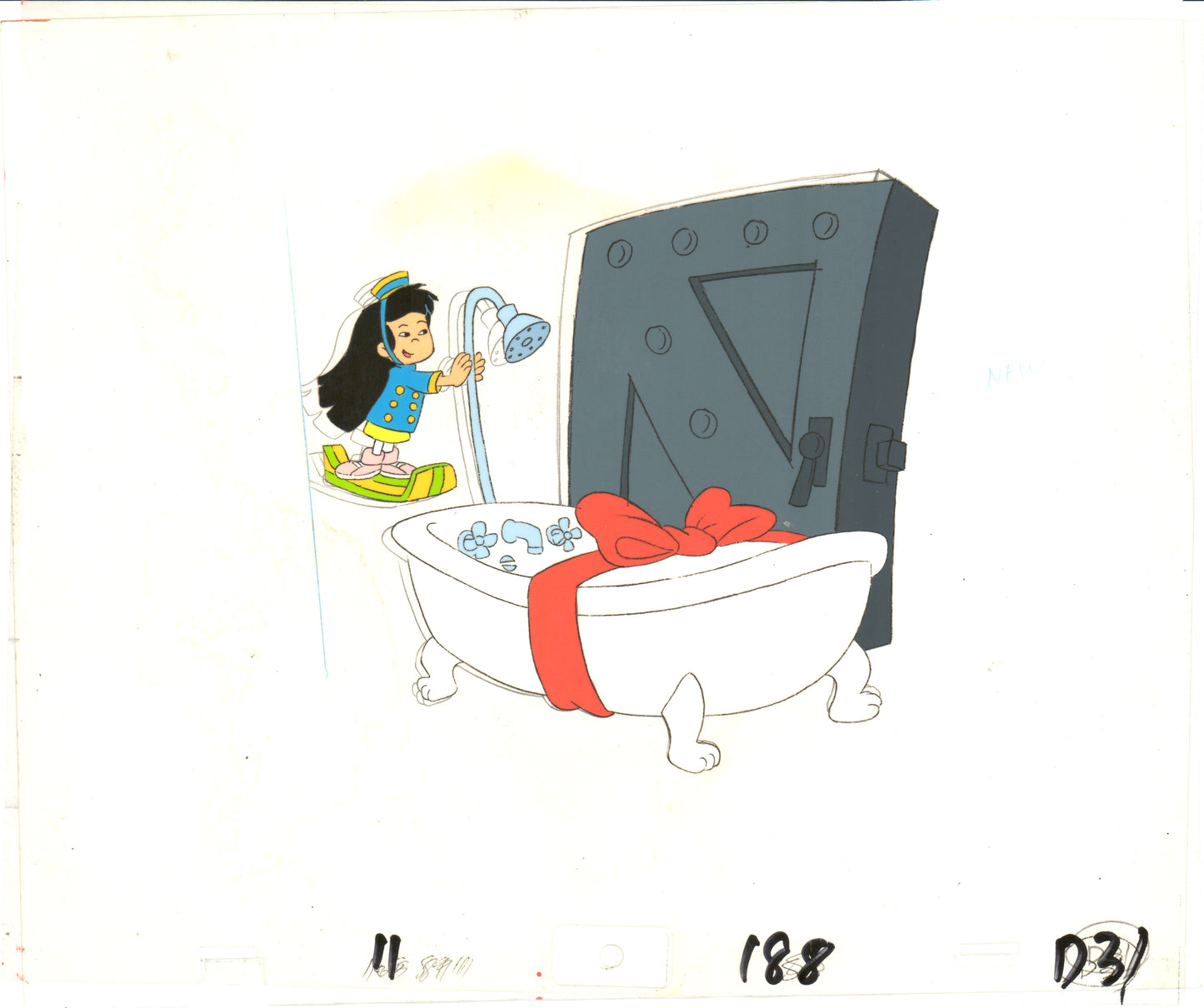 Gravedale High Production Animation Cel and Drawing Anime Hanna Barbera 1990 1037
