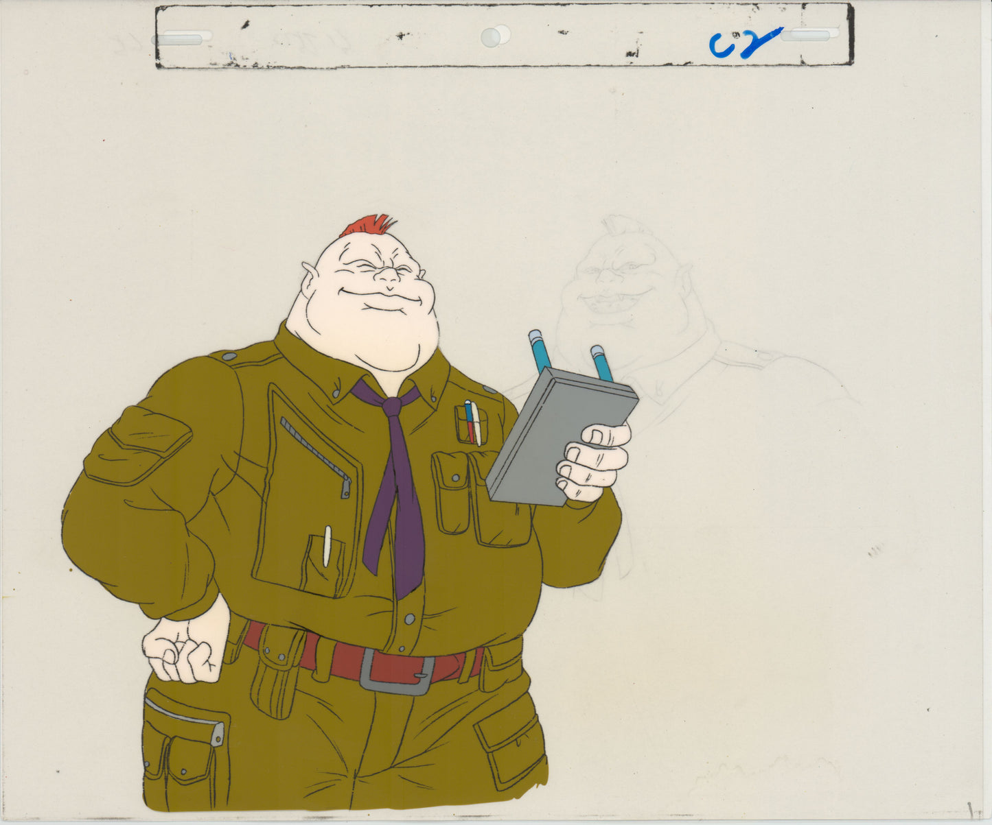 Captain Planet Planeteers Production Animation Cel and Stuck Drawing Hanna Barbera 1990-95 E1077