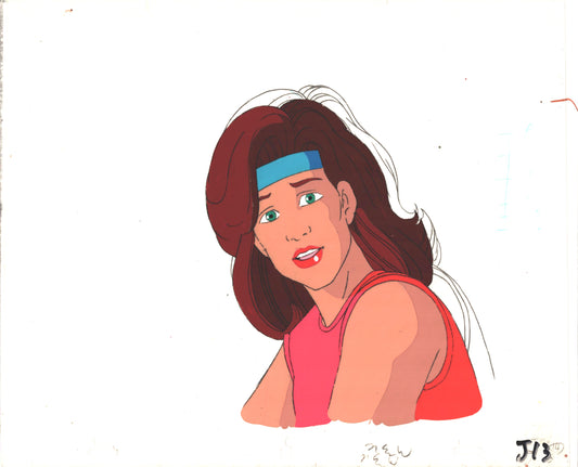 Captain Planet Planeteers Production Animation Cel and Stuck Drawing Hanna Barbera 1990-95 E1083