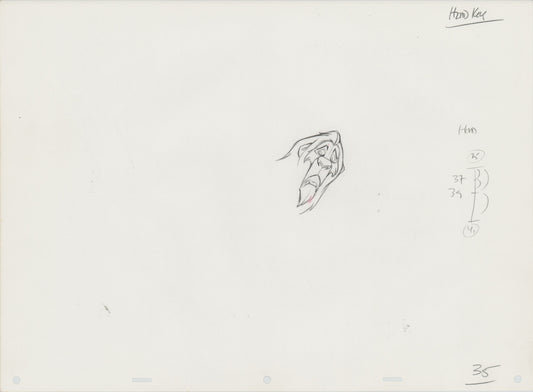The Lion King Movie Scar Walt Disney 1994 Key Production Animation Cel Drawing 2