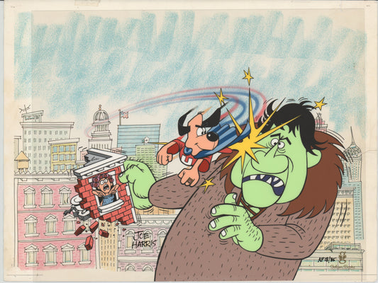 Underdog "The Big Hit" Limited Edition Cel AP out of 35 Signed by Joe Harris 1992 - OH