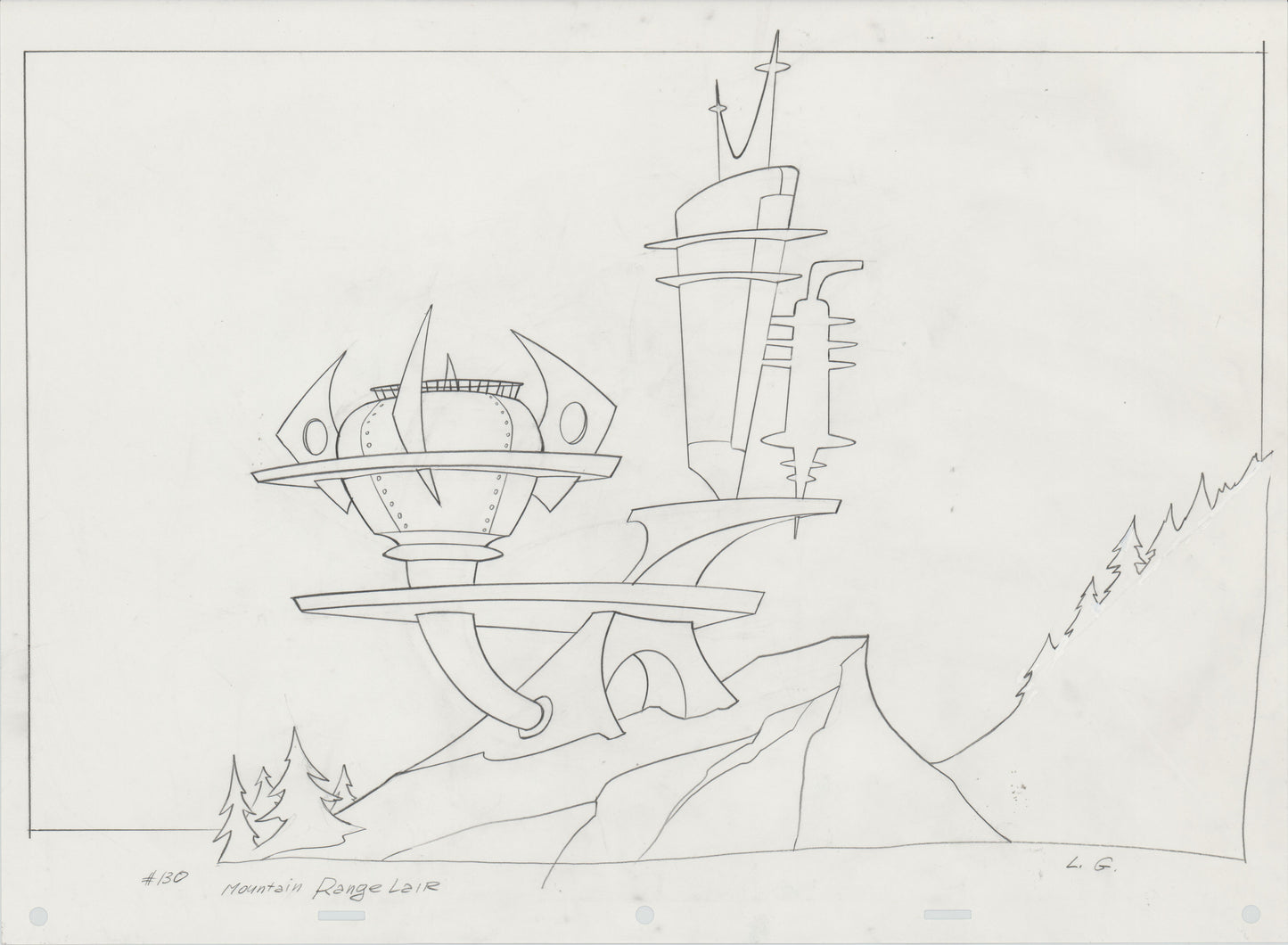 Kim Possible Walt Disney HUGE Production Background Drawing 2002-7 124