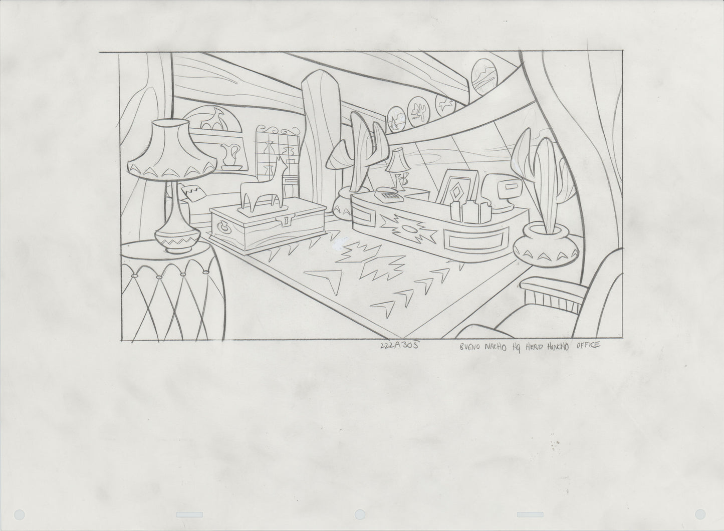 Kim Possible Walt Disney HUGE Production Background Drawing 2002-7 125