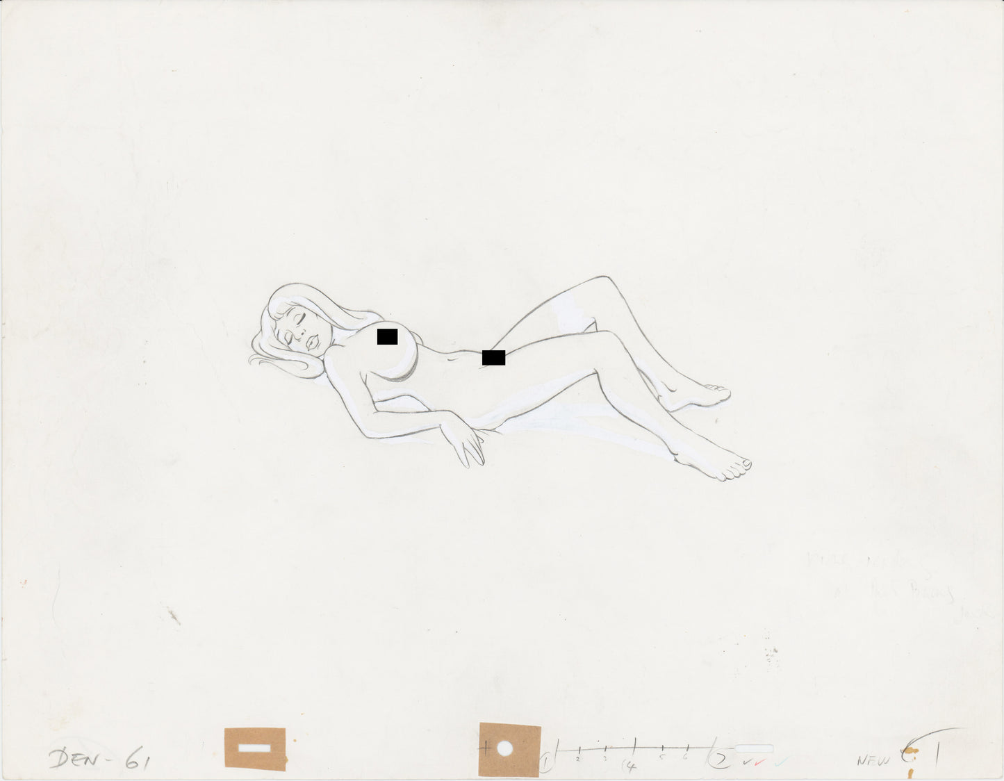 Heavy Metal Den 1981 Original Production Animation Cel and Drawing of Katherine 1