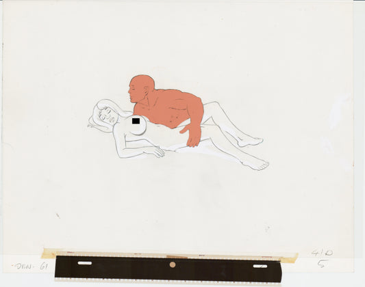 Heavy Metal Den 1981 Original Production Animation Cel of Den and Drawing of Katherine 41D