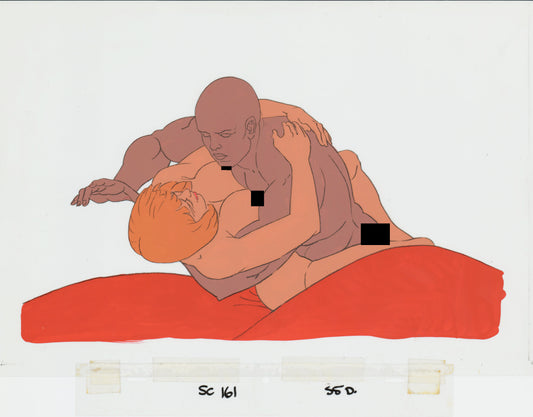 Heavy Metal Den 1981 Original Production Animation Cel and Drawing of The Queen and Den 55