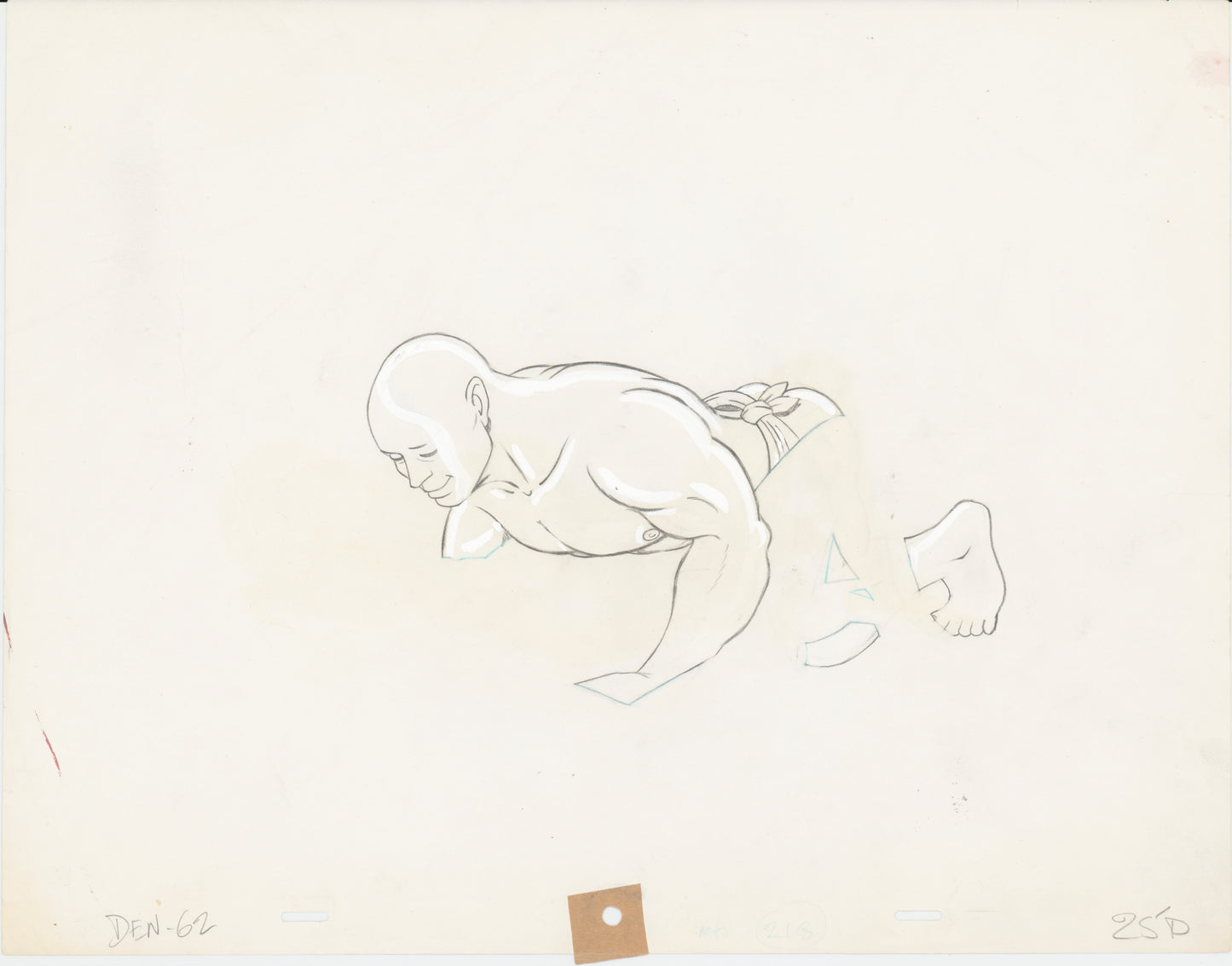 Heavy Metal Den 1981 Original Production Animation Cel Drawing of Den 25d