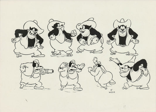 Pete Walt Disney Litho Production Mimeograph Animation Model Sheet A144