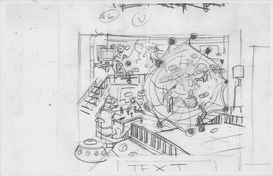 Danger Rangers Huge Book Page Drawing Illustration Photocopy PBS A149