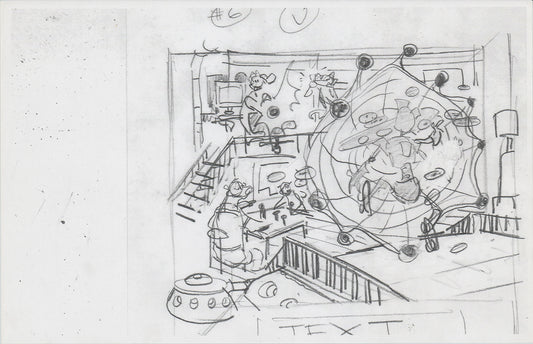 Danger Rangers Huge Book Page Drawing Illustration Photocopy PBS A150