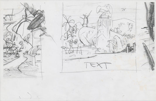Danger Rangers Huge Book Page Drawing Illustration Photocopy PBS A151