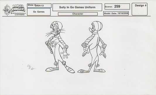 Danger Rangers Production Animation Model Photocopy PBS A154